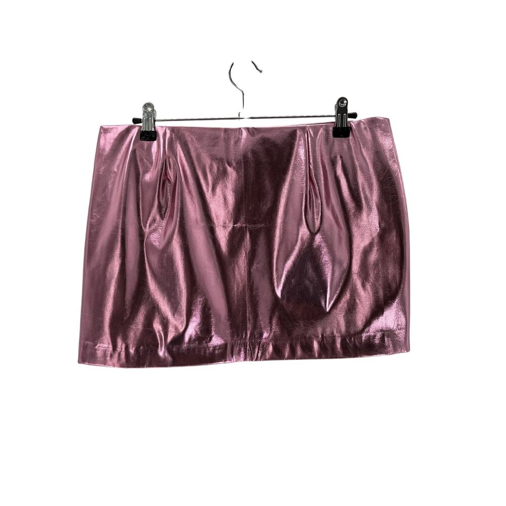 Song Of Style Metallic Pink Masha Mini Skirt Size M - Picture 3 of 4